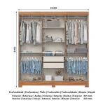 ARMARIO 6 PUERTAS BICOLOR WILSOR