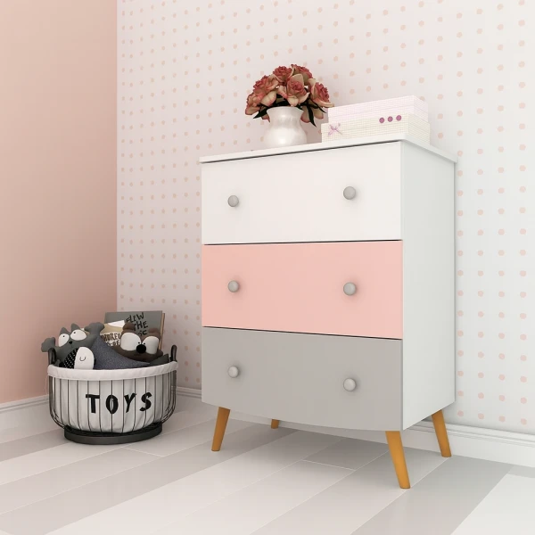 Colourful children's chest of drawers