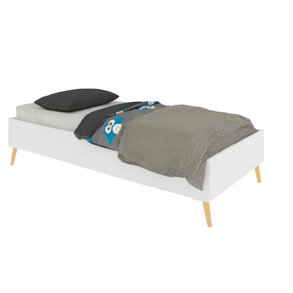 White children's bed