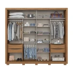 Zenit Vicawu wardrobe open view with shelves, drawers and hanging space
