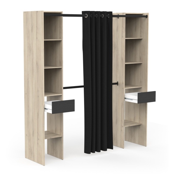 Bastet Plus Vicawu open drawers, easy access storage with modern wardrobe design