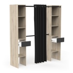 Bastet Plus Vicawu open drawers, easy access storage with modern wardrobe design