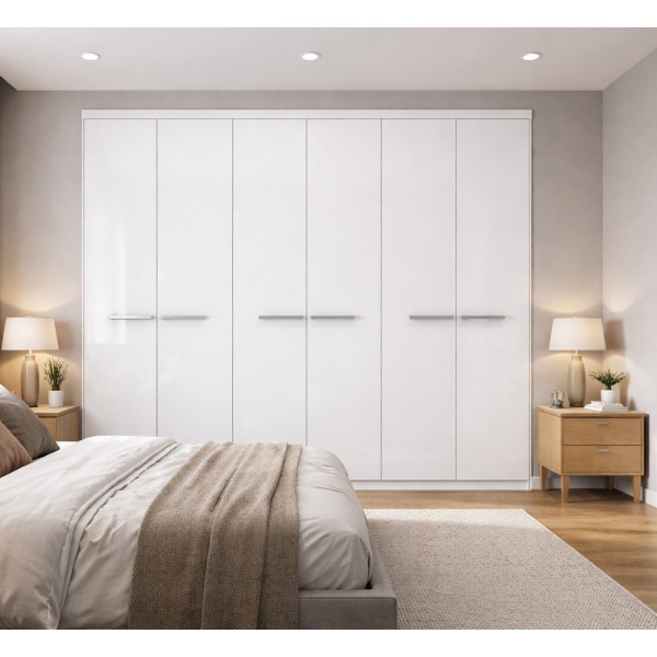 6-door wardrobe, 202 x 47 x 217 cm