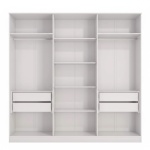 Open wardrobe with 4 drawers of 237 x 56 x 230 cm