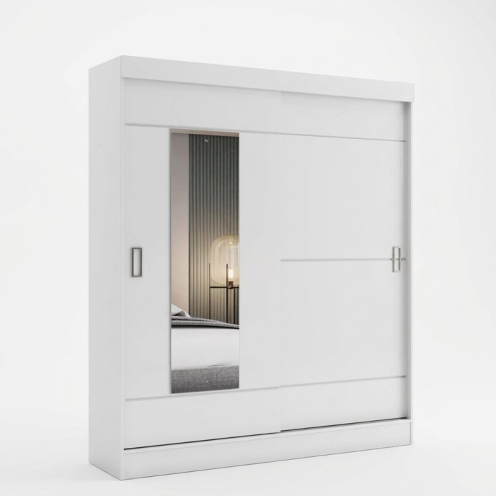 White sliding door wardrobe