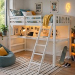Wooden Bunk Bed with Desk Sophia Vicawu