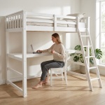 Wooden Bunk Bed with Desk Sophia Vicawu