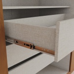 Blenda Vicawu wardrobe drawer detail with smooth metal runners and spacious storage