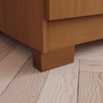 Blenda Vicawu wardrobe base detail with sturdy feet and oak wood effect finish